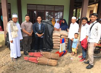 Himarohu-Riau Perduli, Berbagi Bantuan Ke Ponpes Kebakaran di Kampar Hulu