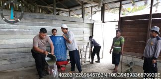 Polri Peduli Pendidikan, Polsek Tambusai Utara Lakukan Pembenahan Ruang Sekolah