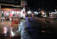 Sempat Pasang, Kini Banjir di Jalan Tuanku Tambusai Telah surut