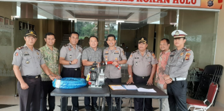 PT ISB Serahkan Pompa Air Mini Striker, Kapolres Rohul Ucapkan Terimakasih