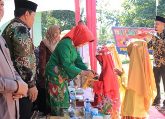Tingkatkan Kreatifitas Anak, Bunda Paud Rohul Serahkan APE ke PAUD dan TK