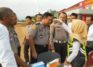 Polres Rohul Lakukan Sosialisasi Pencegahan Virus Corona