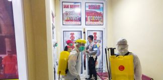Cegah Covid-19, Seluruh Ruang di Mako Polres Rohul Disemprot Desinfektan