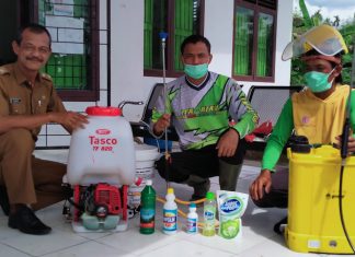 Dapat Dari YouTube, Kadus Sebaya Buat Disinfektan Dari Bahan Rumahan