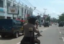 Gunakan Toa, Polres Rohul Keliling Kota Himbau Warga Antisipasi Virus Corona
