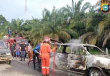 Usai Isi Minyak, Satu Unit Mobil Kijang LGX Hangus Terbakar