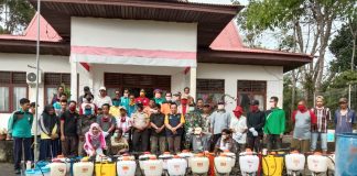 Cegah Corona, Desa Muara Musu SEMPROT Desinfektan di Rumah-Rumah Warga
