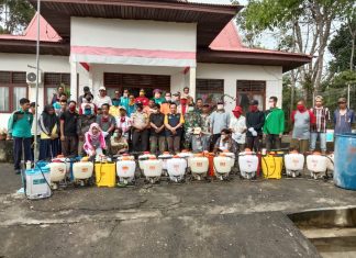 Cegah Corona, Desa Muara Musu SEMPROT Desinfektan di Rumah-Rumah Warga