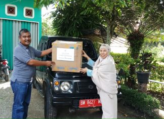 Siap Dukung Pemerintah,BGA Group Rohul Serahkan Bantuan Alat Penanggulang Covid-19
