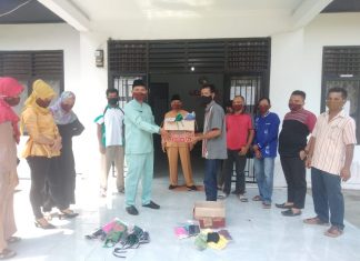 Desa Bangun Purba Bagikan 1500 Masker dan Ancam Karantinakan ODP Bandel