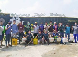 Sambut Ramadhan, Pemuda Tambusai Tengah Cegah Virus Corona Tahap Kedua