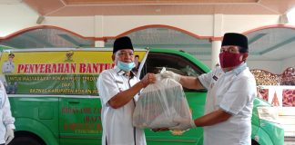 Ditengah Wabah Corona, BAZnas Rohul BAGI 1000 Paket Sembako