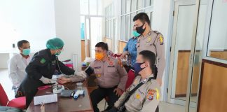 Ditengah Wabah Corona, Personil Polres Rohul Gelar DONOR DARAH