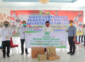 Bentuk Kepedulian Ditengah Corona, PT ISB Beri APD ke Pemkab Rohul