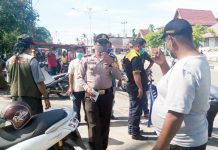Kampanyekan Perangi Covid-19, Wartawan, LSM dan Polres Rohul Bagi Masker Gratis