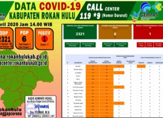 PDP Covid-19 Menjadi 6 Orang di Rohul, Yusmar : 3 Orang Kesehatannya Semakin Membaik