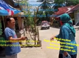 Desa Babussalam Gelar Sosialisasi Covid-19 Secara Door To Door