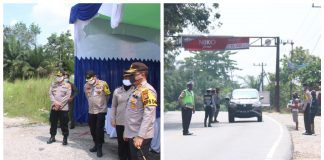 Hari Pertama PSBB, Kapolda Riau TERJUN LANGSUNG Lakukan Pengawasan di Jalan Lintas Timur KM 21