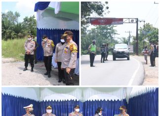 Hari Pertama PSBB, Kapolda Riau TERJUN LANGSUNG Lakukan Pengawasan di Jalan Lintas Timur KM 21