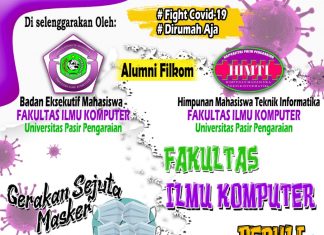 Cegah Penyebaran Covid-19 BEM FILKOM UPP Buka Donasi GERAKAN SEJUTA MASKER