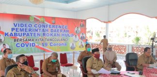 Sapa Masyarakat, Bupati Rohul Gelar Vicon Dengan Camat Rambah Hilir