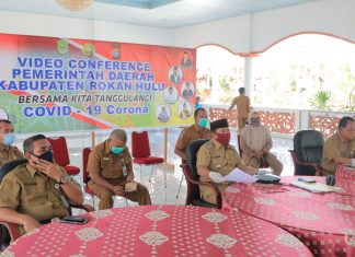 Sapa Masyarakat, Bupati Rohul Gelar Vicon Dengan Camat Rambah Hilir