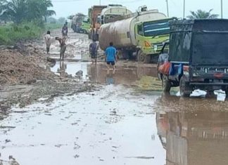 Karena Corona, Perbaikan Jalan Sontang DITUNDA