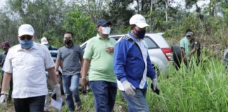 Serius Dalam Membangun Sport Center, Bupati Rohul Pantau Pengukuran Lahan Hibah 15 Hektar