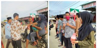 BMRB Tambusai Utara dan BKPRMI Mahato Berbagi Takjil di Hari 27 Ramadhan