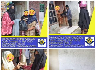 Patut Ditiru, DPC BMRB Kecamatan Tambusai Utara Berbagi Paket Sembako