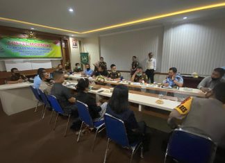Memasuki New Normal, APH Se-Rohul Hadiri “Coffe Morning” Bahas Proses Persidangan