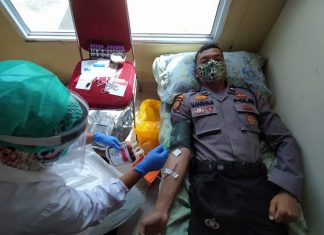 Peduli Sesama dan Peringati Hari Bhayangkara ke 74, Polres Rohul Donor Darah