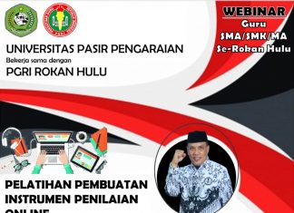 Tingkatkan Sistem Pembelajaran di New Normal, Guru SMA Se-Provinsi Riau Ikuti Webinar Oleh UPP dan PGRI Rohul