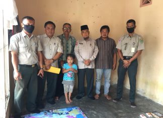 Peduli Bocah Penganiayan, BPBD Rohul Salurkan Bantuan