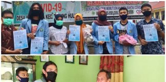 Mahasiswa UR dan Relawan Desa Intan Jaya Gelar Sosialisasi New Normal “Door To Door”