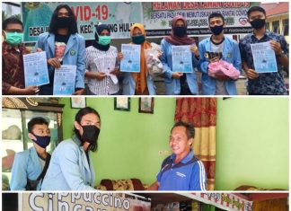 Mahasiswa UR dan Relawan Desa Intan Jaya Gelar Sosialisasi New Normal “Door To Door”