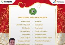 KULIAH DI UPP, Mahasiswa Raih Beasiswa Pertamina Sobat Bumi 2020