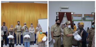 Peduli Masyarakat Terdampak Covid-19, Bupati Rohul BAGI-BAGI Paket Sembako di Dua Kecamatan