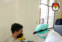 KPU Rohul Rapid Test Petugas Adhok di 16 Kecamatan