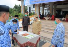 Saksikan Pengambilan Sumpah 275 PNS dan 2 Pejabat Fungsional, Bupati Rohul : PNS Harus Disiplin dan Berintegritas