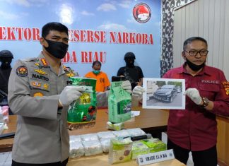 Polda Riau Gagalkan Peredaran 15,8 Kg Sabu yang Bakal Dipasok ke Pekanbaru