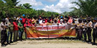 Apel Siaga Karhutla dan Simulasi Penanganan Karhutla di Kecamatan Ujung Batu