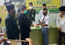 BAZNas Rohul Salurkan Bantuan Pendidikan Sebesar Rp 642 Juta