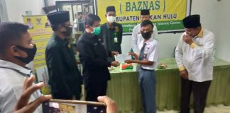 BAZNas Rohul Salurkan Bantuan Pendidikan Sebesar Rp 642 Juta