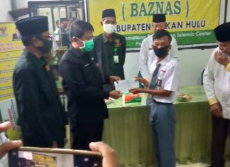 BAZNas Rohul Salurkan Bantuan Pendidikan Sebesar Rp 642 Juta