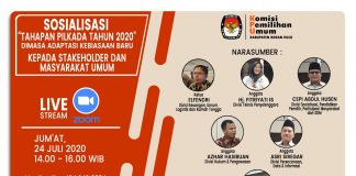 Menuju Pilkada 2020, KPU Gelar Rapat Melalui Daring