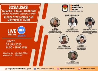 Menuju Pilkada 2020, KPU Gelar Rapat Melalui Daring