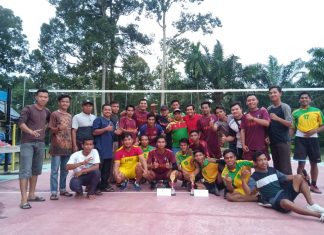 Pemuda Desa Suka Maju Gelar Turnamen Volly