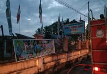 Habis Dilalap Si Jago Merah, Kantor DPD IPK Rohul Dipasang Garis Polisi