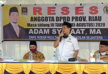 Anggota DPRD Provinsi Riau, Adam Syafaat MA Gelar Reses, Warga : Tolong Aspal Jalan Kami